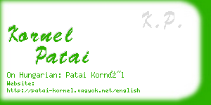 kornel patai business card